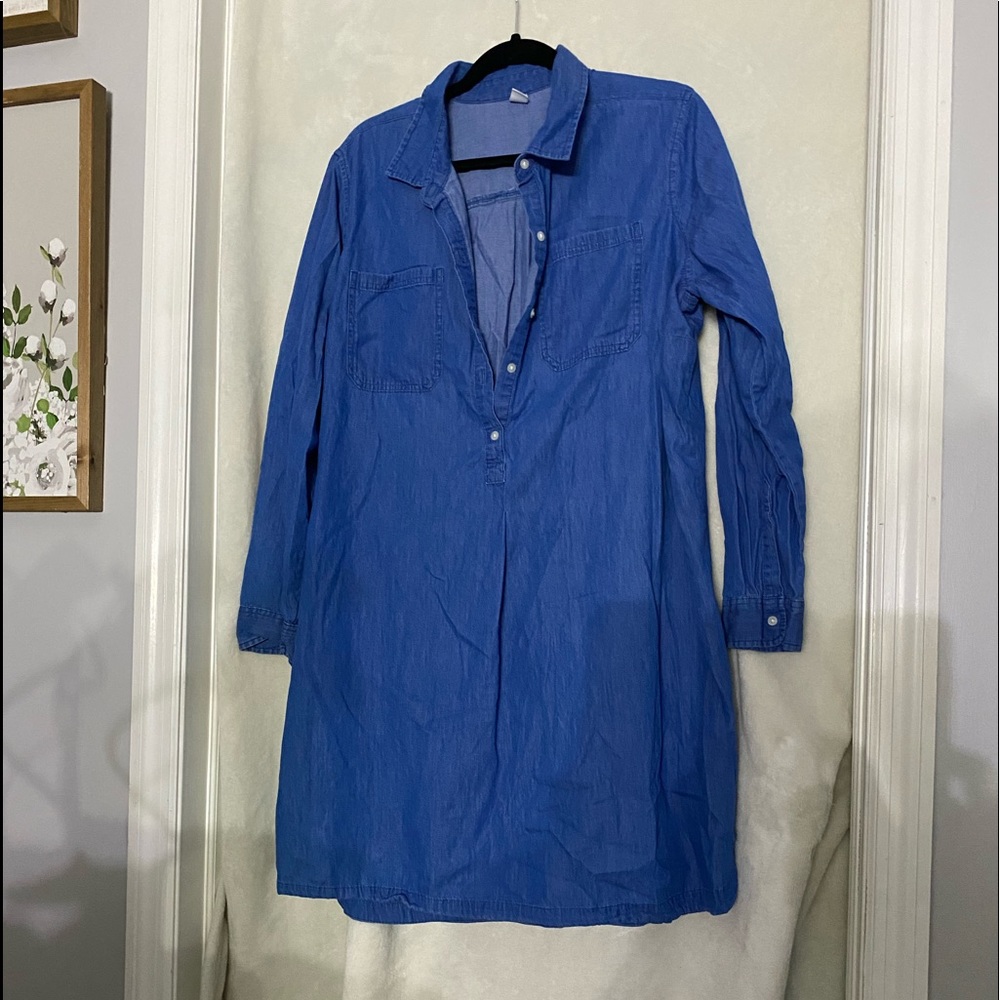 Denim chambray dress
